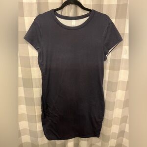 Athleta Navy Short Sleeve Crewneck Tee